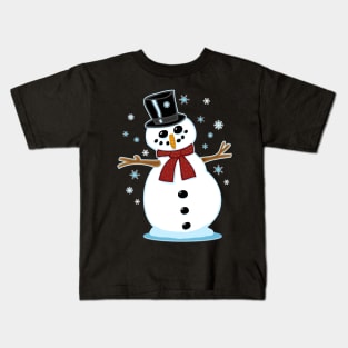 Happy Snowman Kids T-Shirt